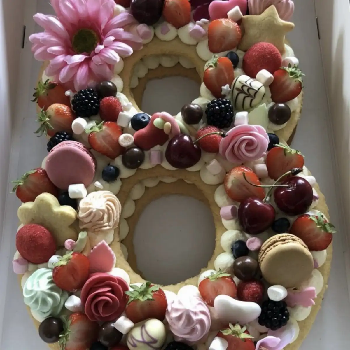 number cake  fruits  8